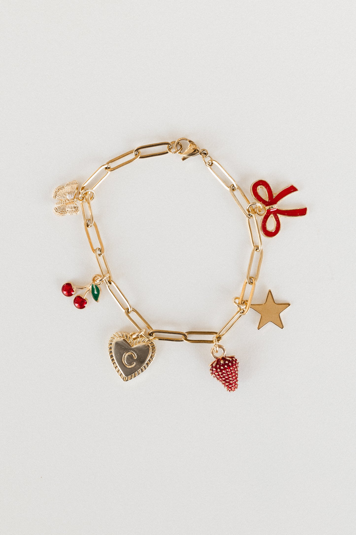 gold paperclip bracelet