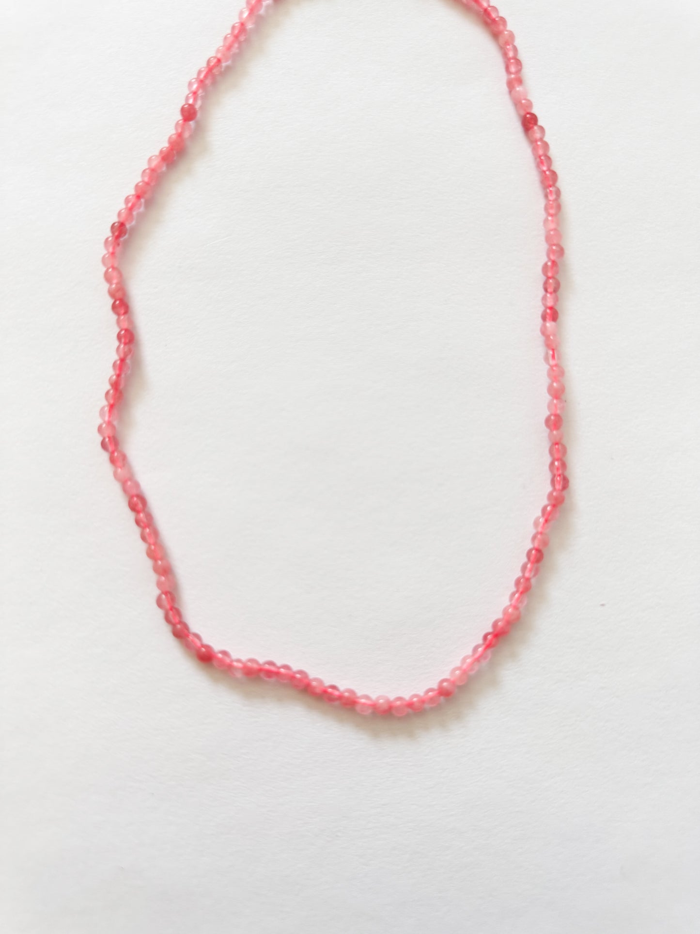 Pink bead necklace