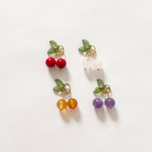 Gold dangle cherries