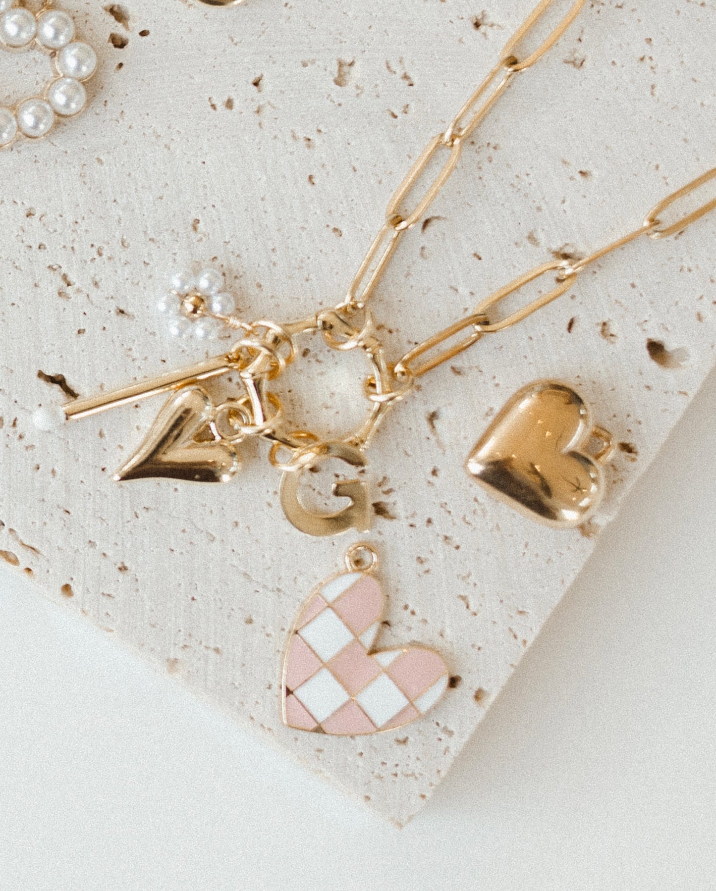 Gold circle charm clip