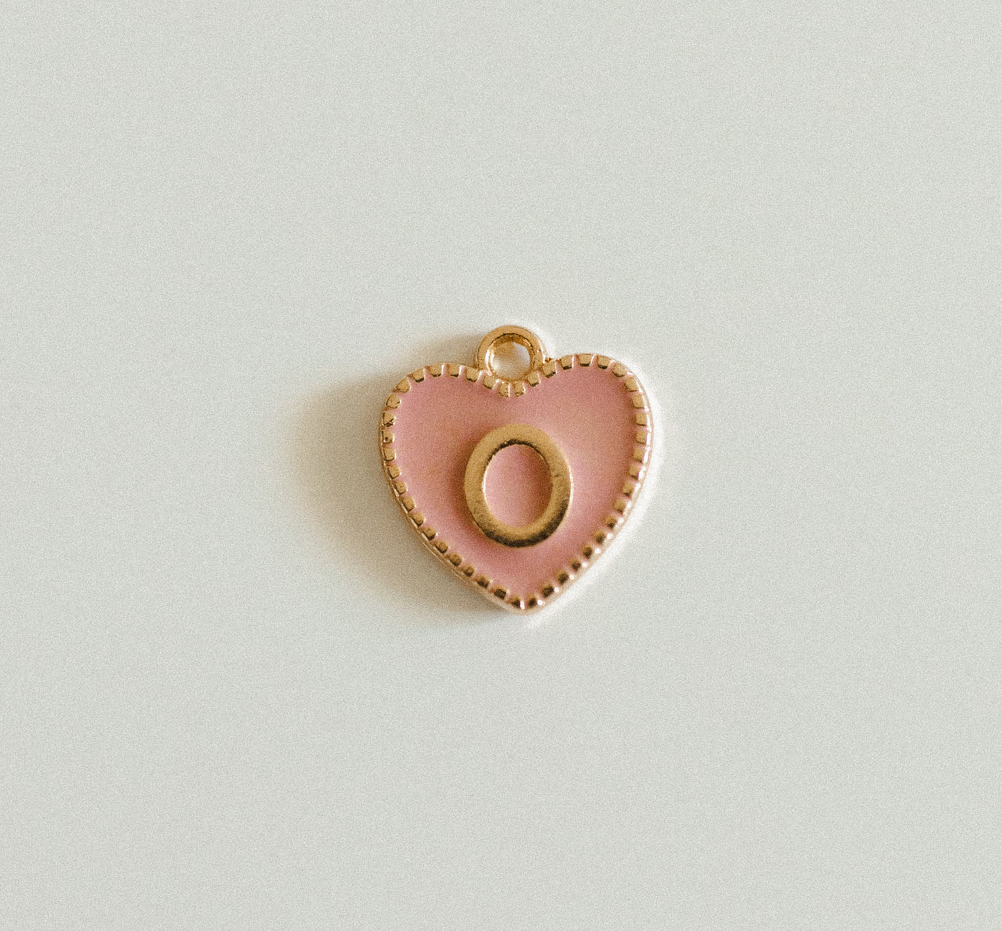 Gold light pink heart letters A-Z