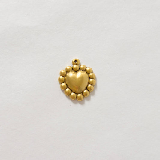 Antique gold bubble heart