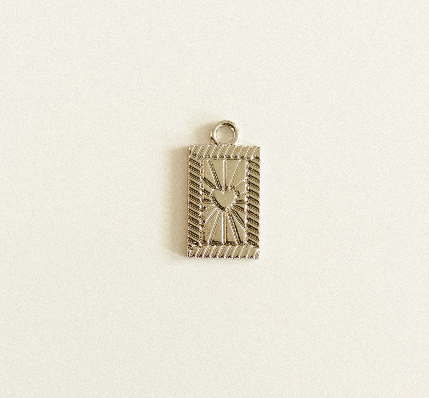 Silver rectangle with heart