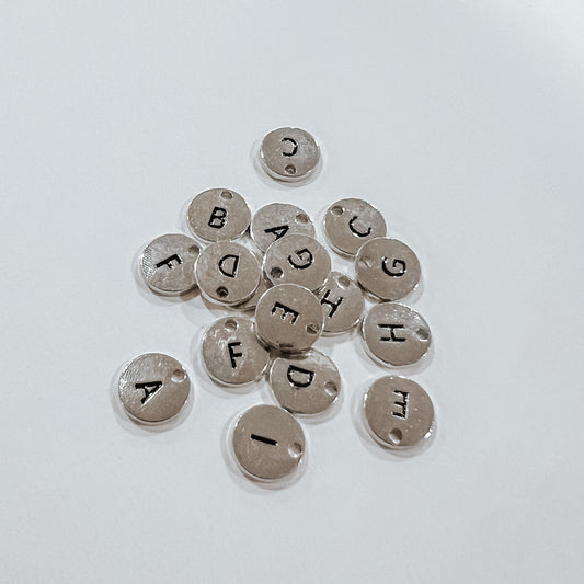 Silver circle letters A-Z