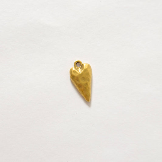 Antique gold long heart