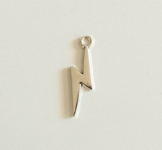 Large silver lightning bolt