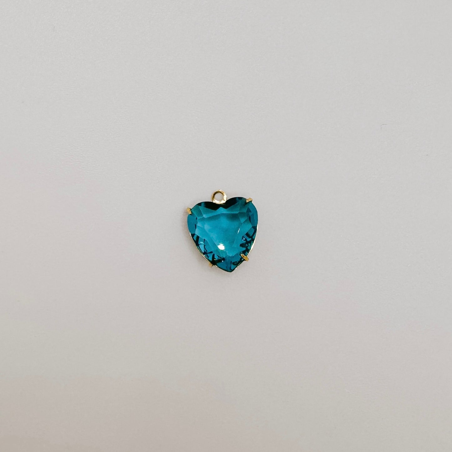 Gold turquoise gem heart