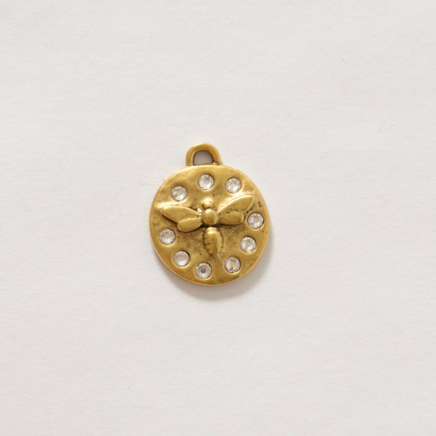 Antique gold diamond bee