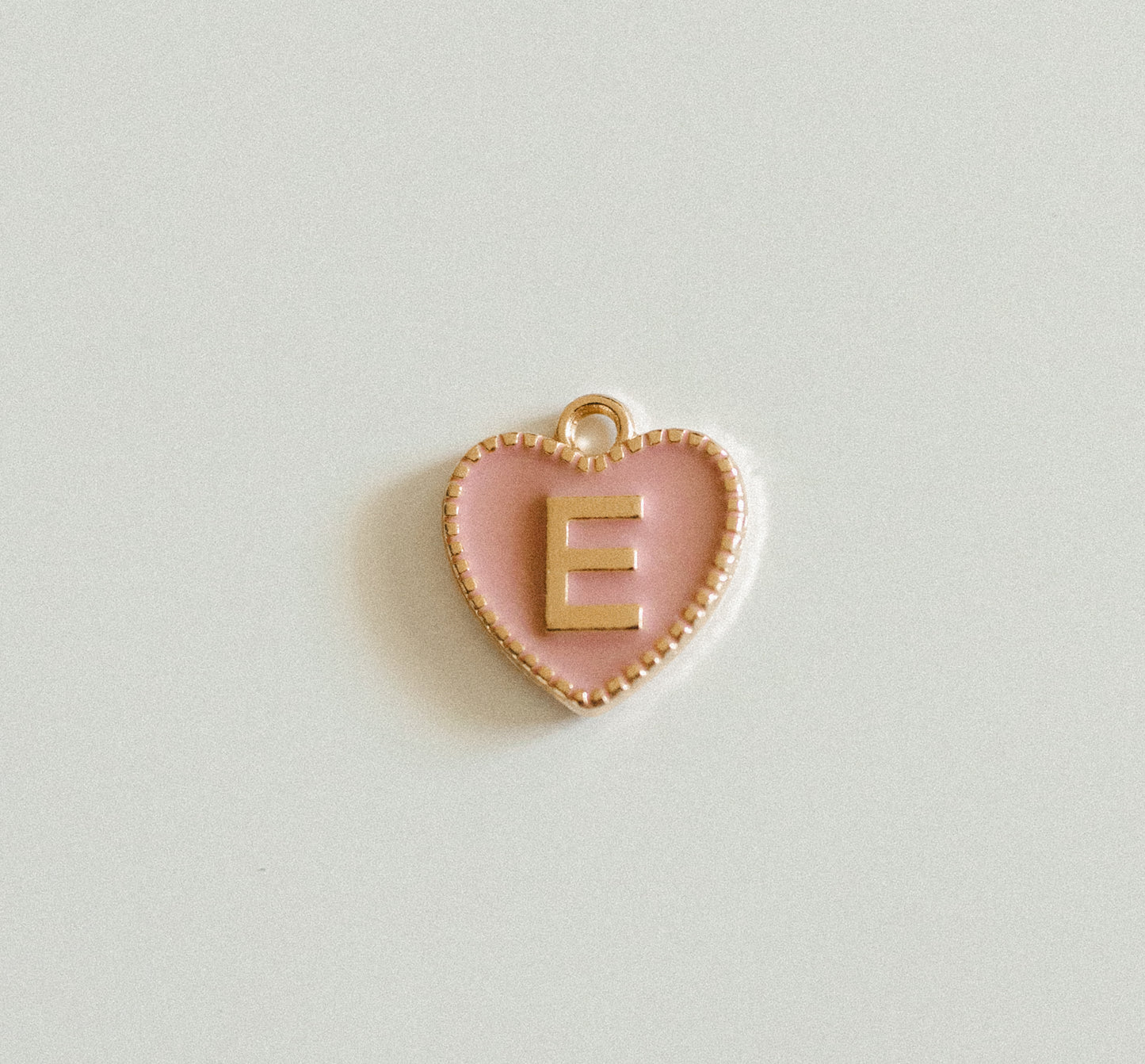 Gold light pink heart letters A-Z