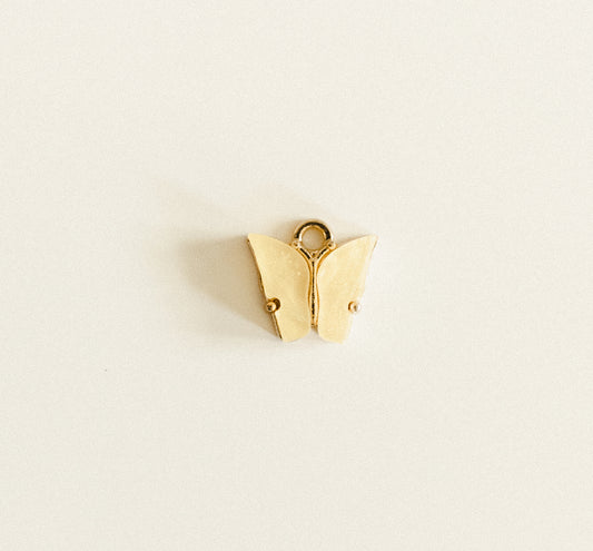 Gold light yellow gem butterfly