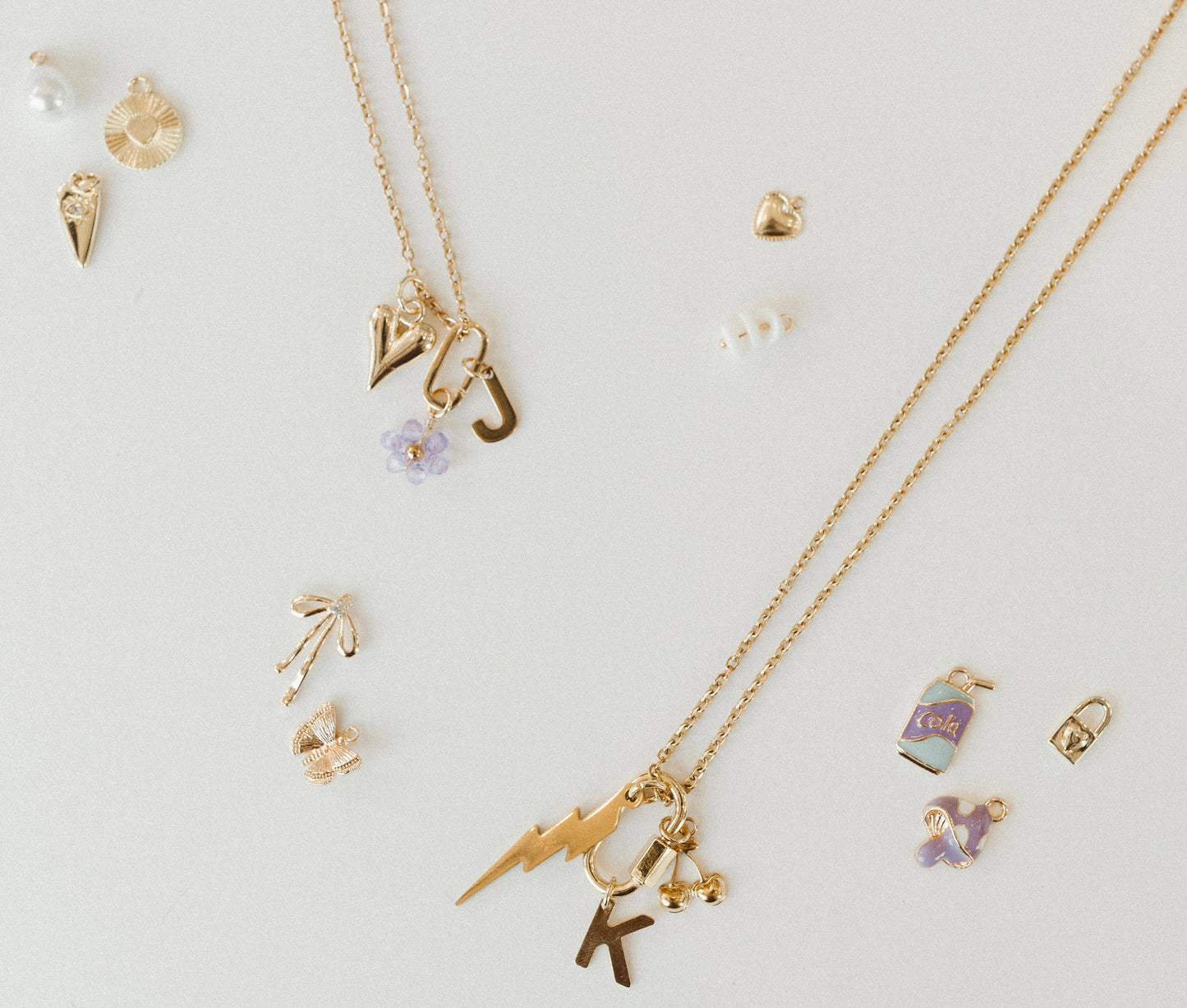 Gold slider necklace