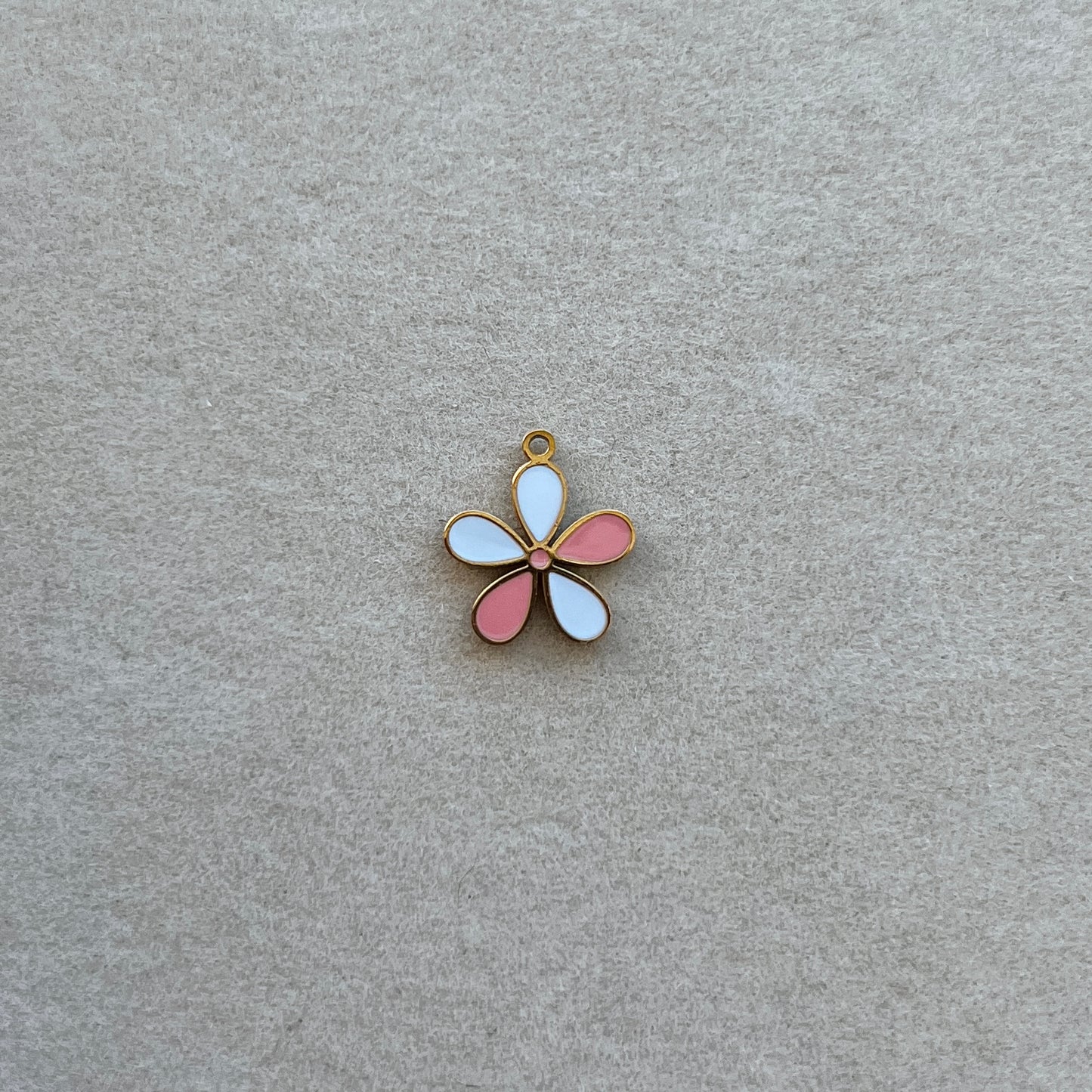 Gold pink & white flower