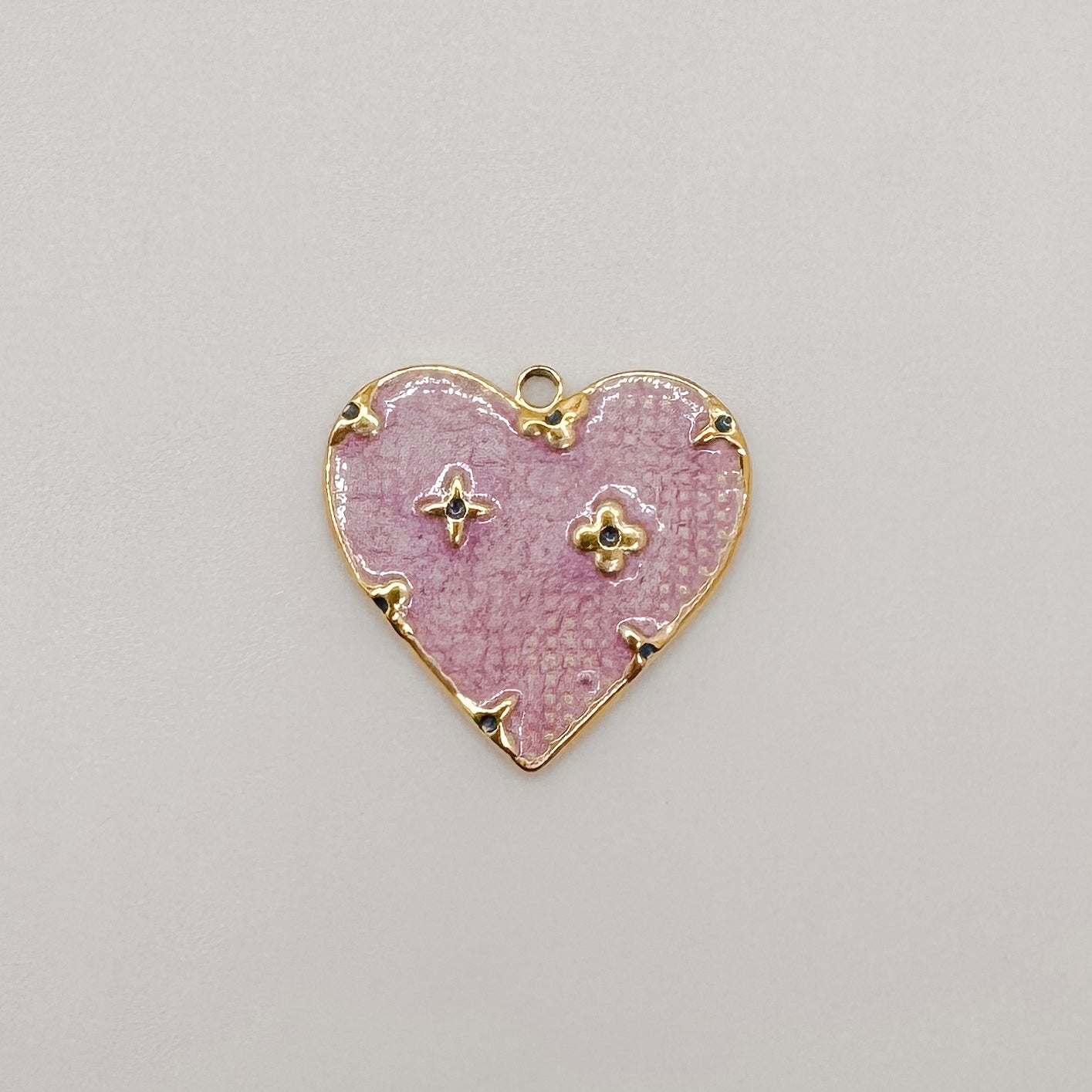 Large gold purple heart