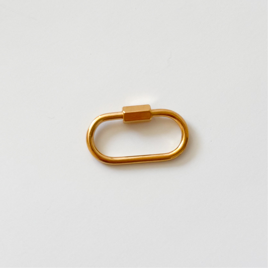 Medium oval gold charm clip