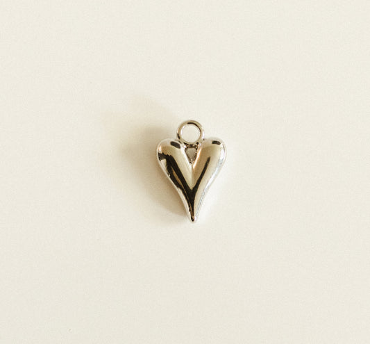 Small silver bubble heart