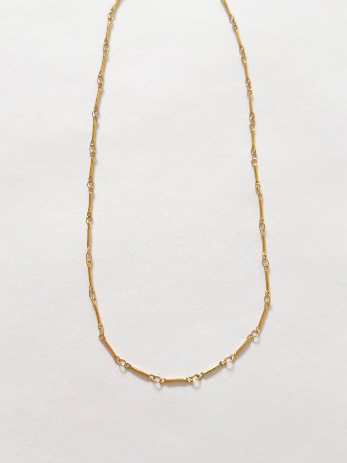 Gold thin bar chain (link or slider)