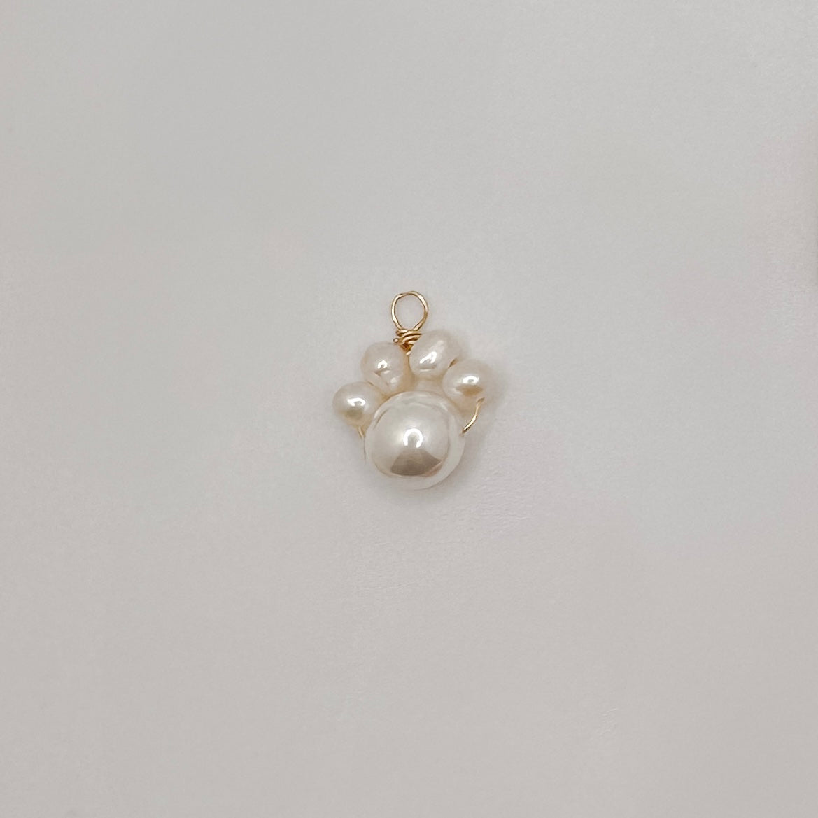 Gold pearl dog paw