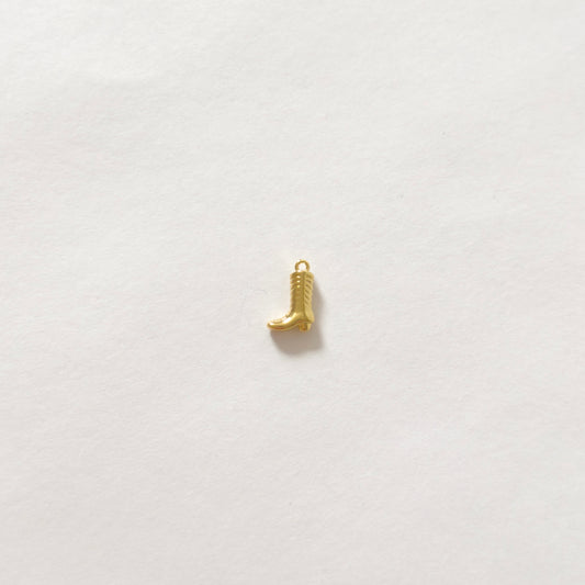 Tiny gold cowboy boot