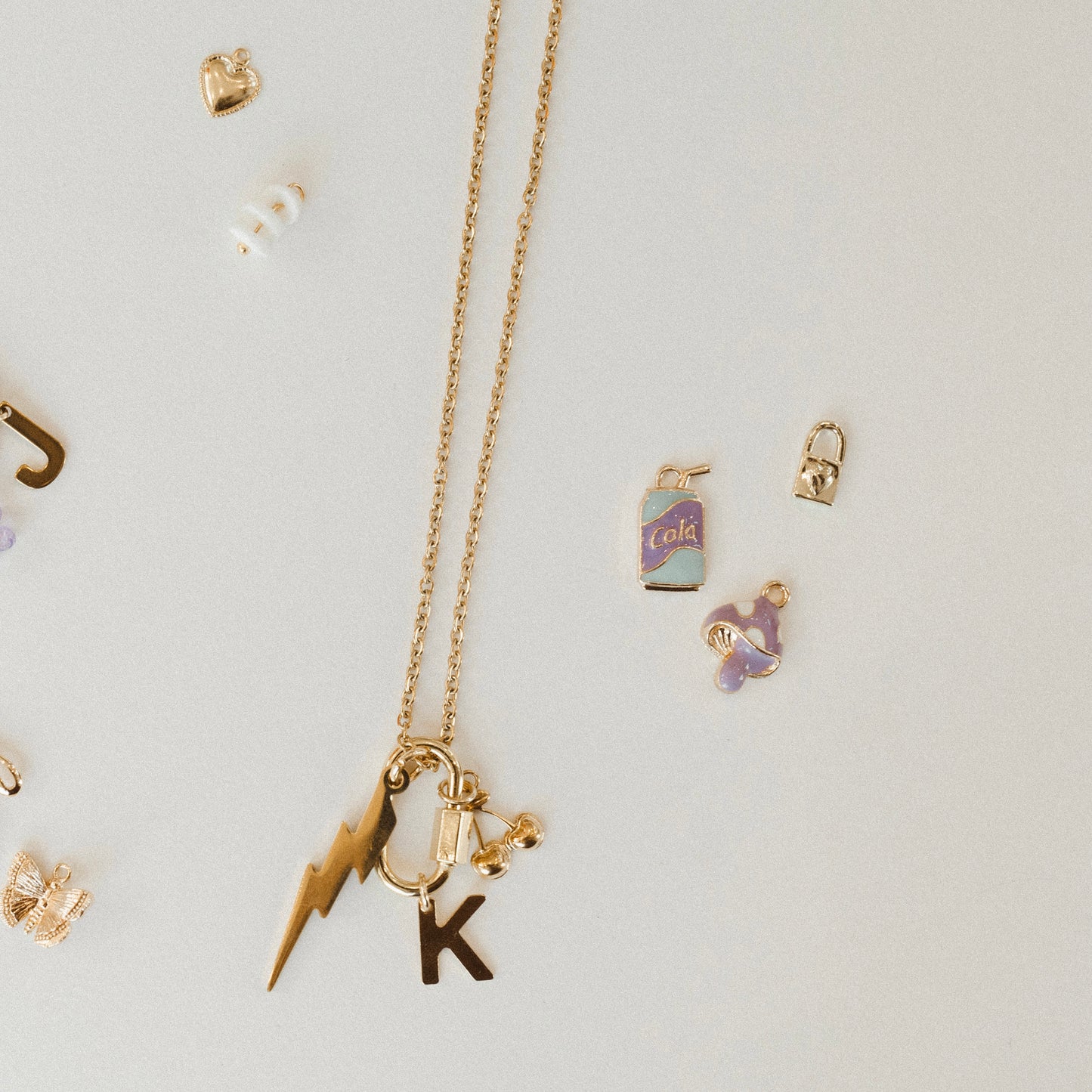 Small gold oval charm clip