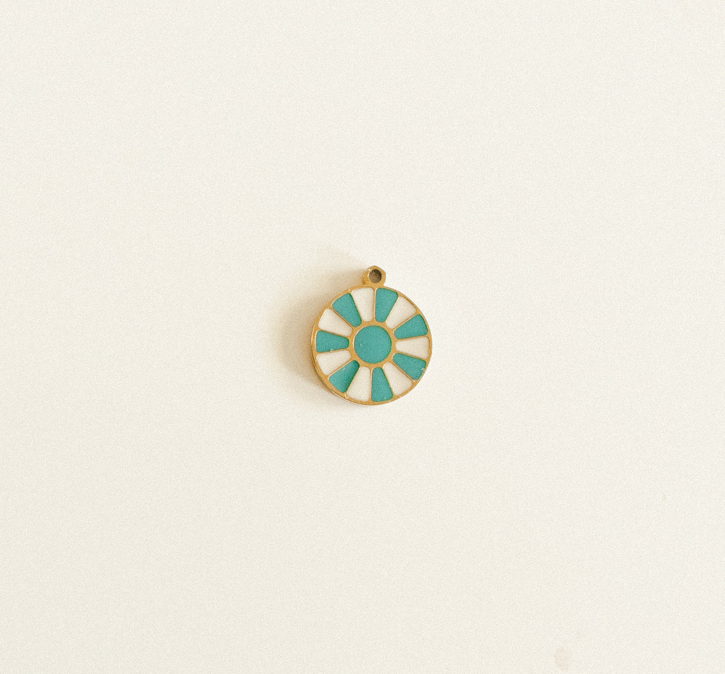 Tiny blue and white circle