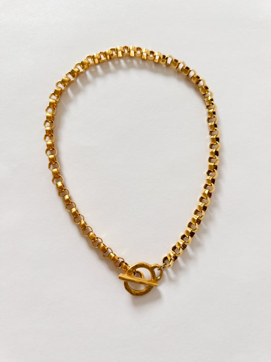 Antique gold chunky toggle clasp