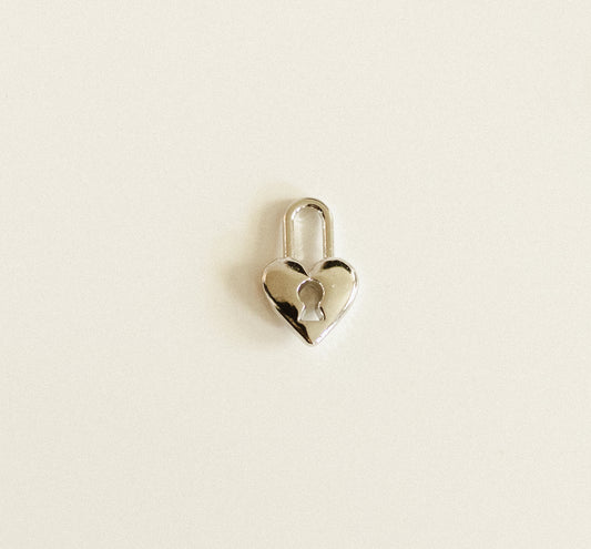Small silver heart lock