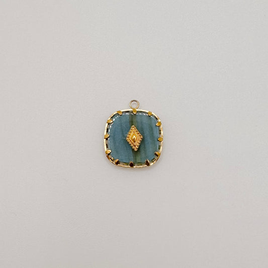 Gold blue designed square