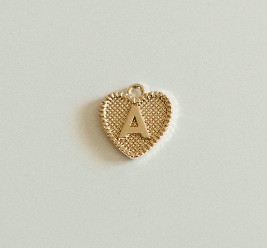 Gold heart letters A-Z
