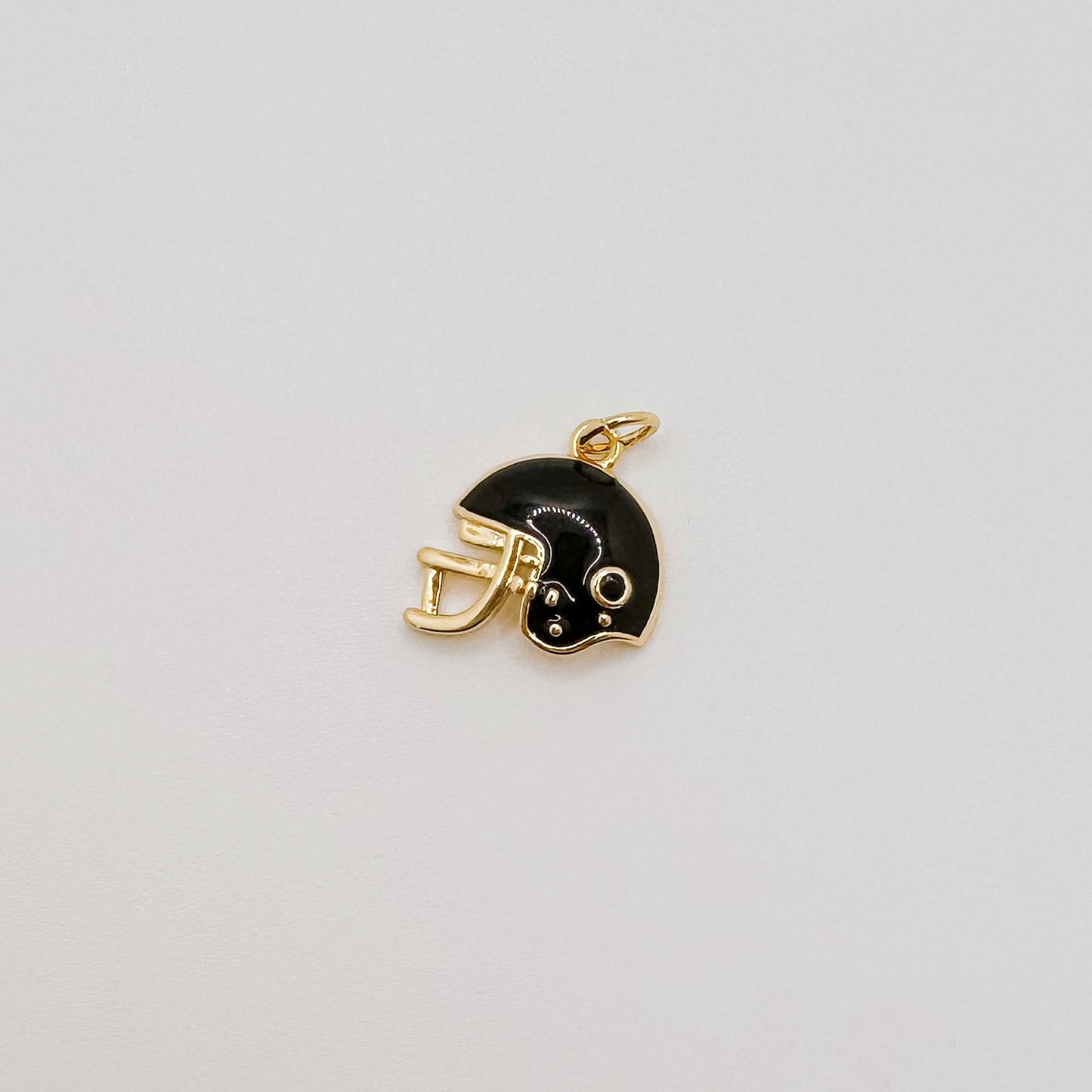 Gold black football helmet