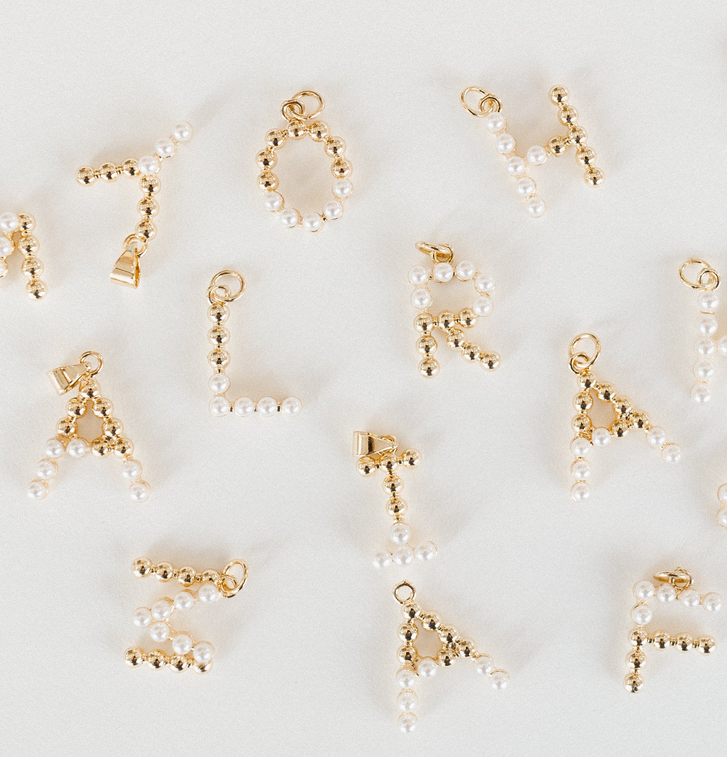 Pearl & gold letters A-Z