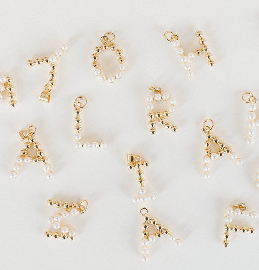 Pearl & gold letters A-Z
