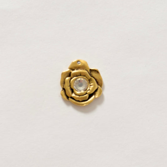 Antique gold diamond rose