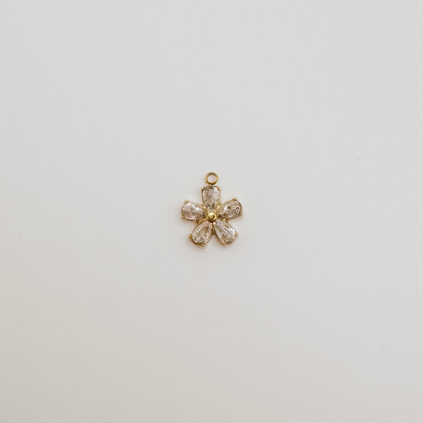 Gold diamond flower