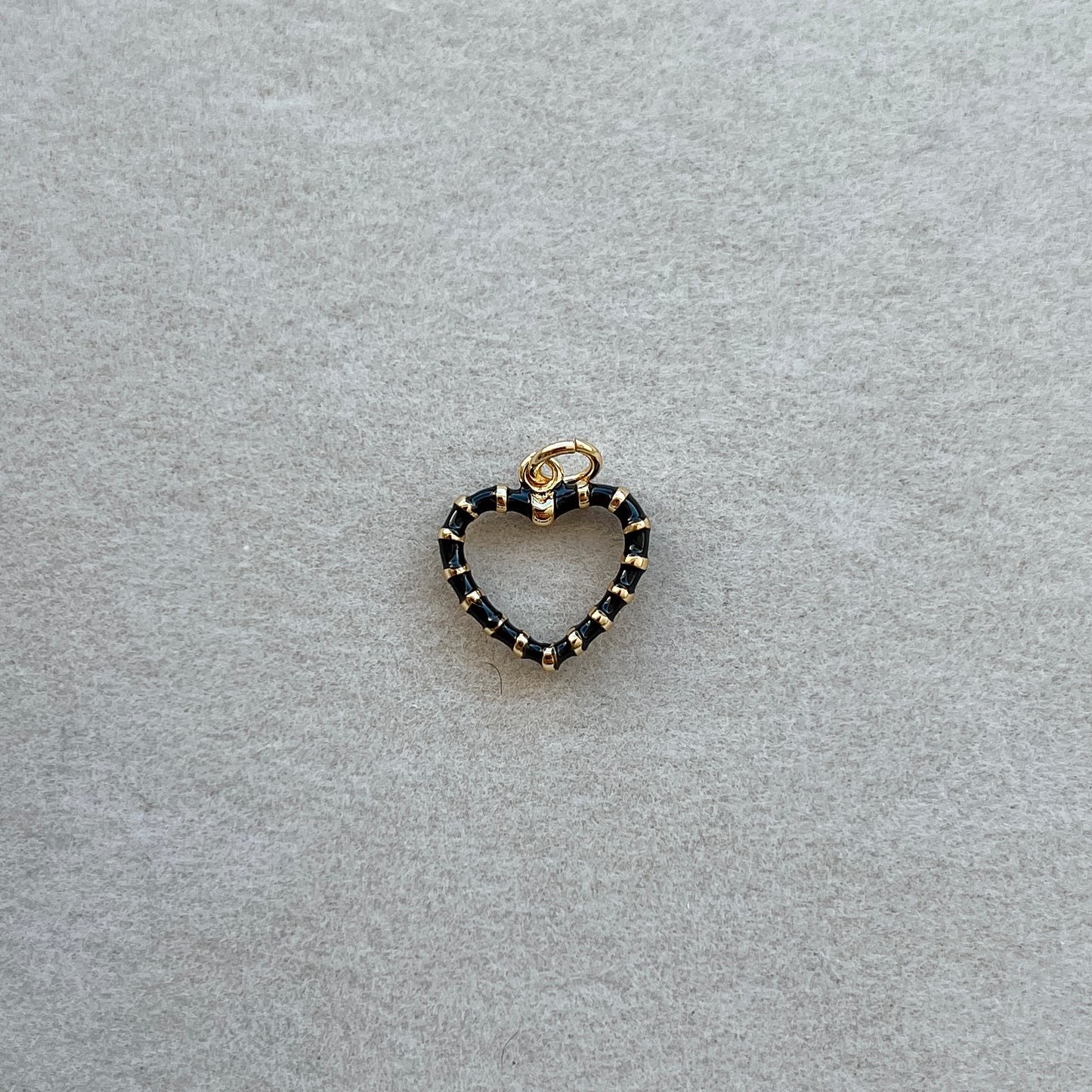 Gold black heart