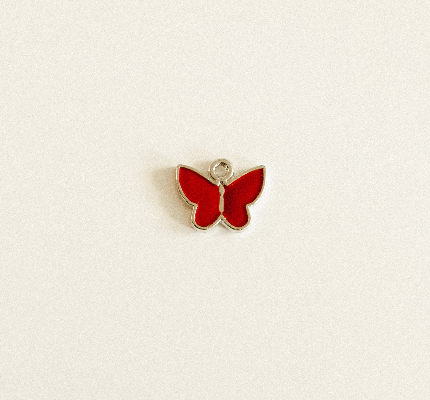 Silver red butterfly