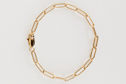 gold paperclip bracelet