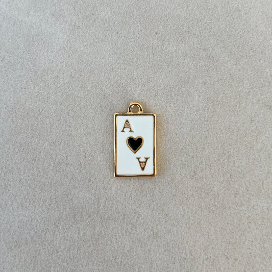 Large gold black ace of hearts card