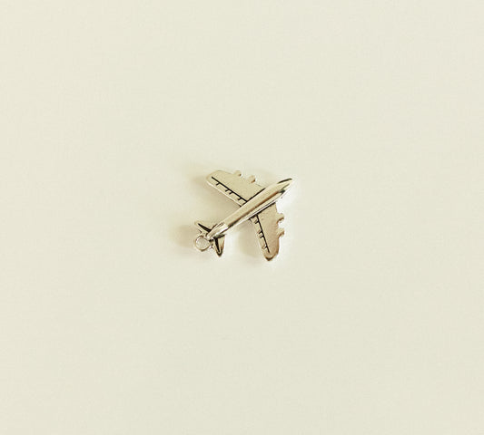Silver airplane