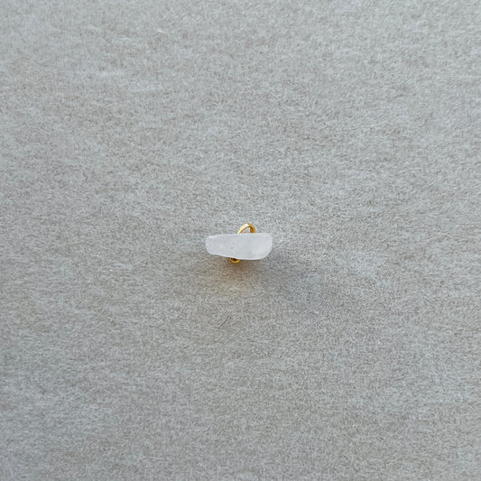 Tiny gold light pink / white gem