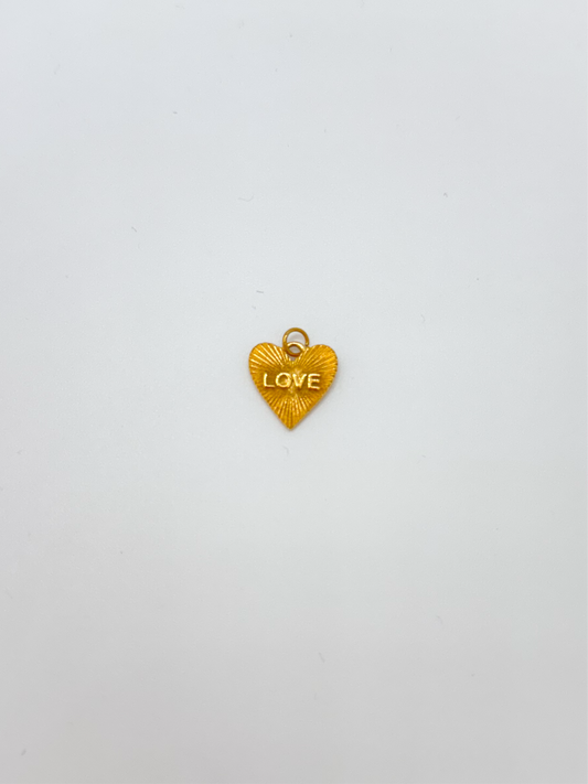 Gold love heart