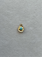 Small gold turquoise gem circle