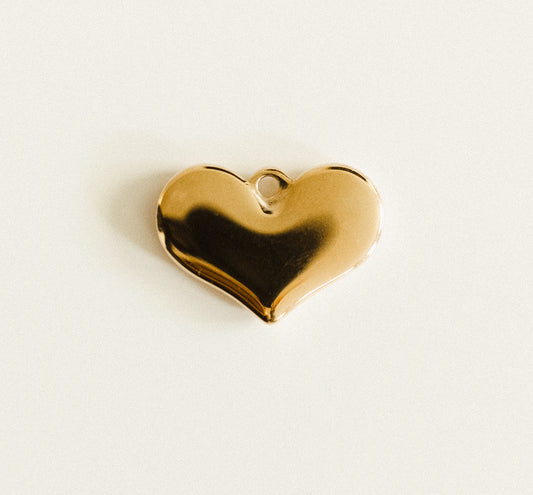 Wide gold heart