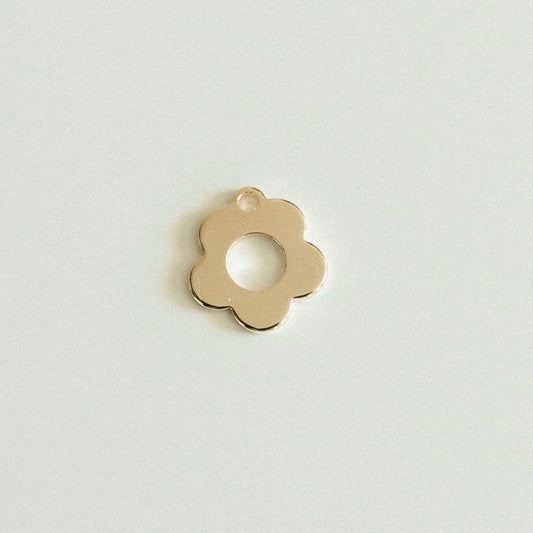 Small gold hollow flower