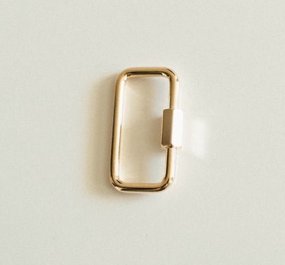 Gold rectangle charm clip