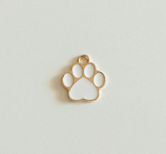 Gold white dog paw