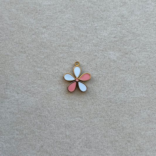 Gold pink & white flower