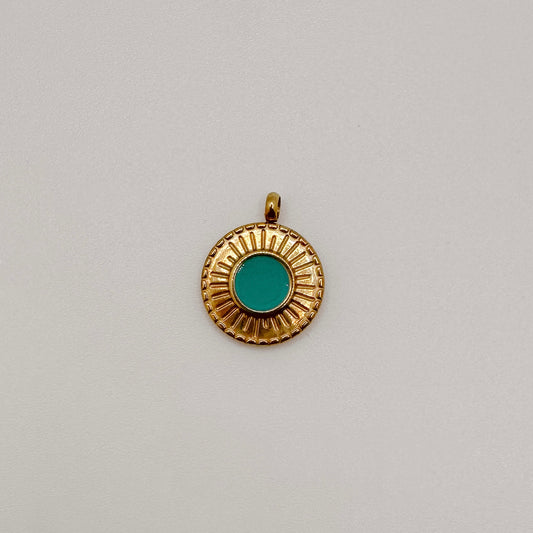 Gold turquoise circle