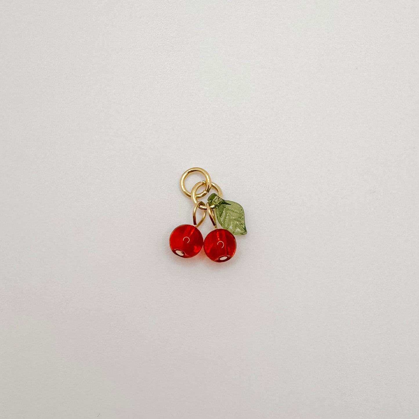 Gold red dangle cherries