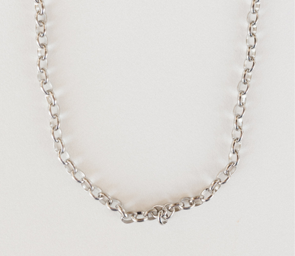 Silver rolo necklace