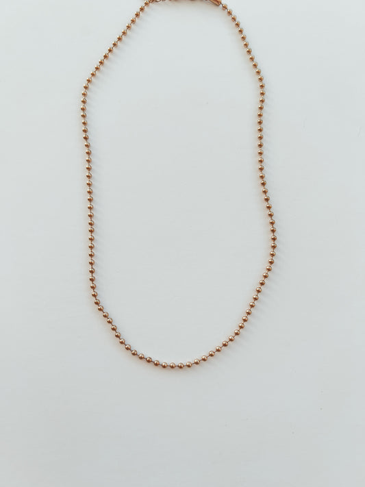 Gold ball chain necklace